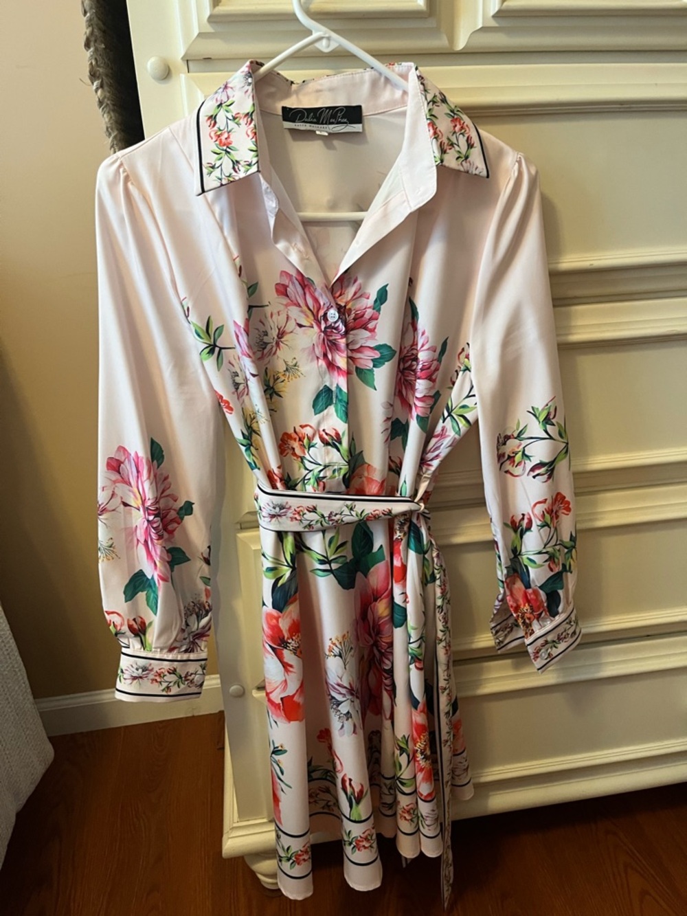 Delicate Floral Dress in Blush Pink by